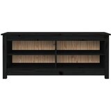  Klupa za cipele crna 110 x 38 x 45,5 cm od masivne borovine | Eponuda.ba
