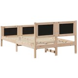 vidaXL Kovinska posteljna konstrukcija Rjava in črna 120 x 200 cm | Shoptok.si