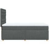 vidaXL Box spring postelja z vzmetnico temno siva 100x200 cm blago | Shoptok.si