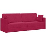  Podni kauč na razvlačenje Vinska crvena 213 x 70 x 77 cm Baršun | shoptok.hr