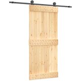  Klizna vrata 90 x 210 cm Čvrsta borovina (neobrađena) | shoptok.hr