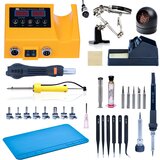 Rosfix SET SPAJKALNA POSTAJA OH660 – 2V1 HOT-AIR IN GROT, 660W, LED, 100–500°C | 17 DODATKOV, 230V, (5000075846) | Shoptok.si