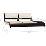 In okvir za krevet od umjetne kože LED crno-bijeli 180 x 200 cm | shoptok.hr