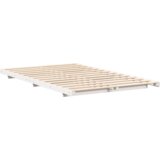 vidaXL Posteljni okvir Bela 140 x 190 cm Trdna borovina | Shoptok.si