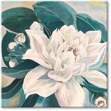  Slika na platnu KITTICA Z ZELENIMI LISTI 70x70 cm | Shoptok.si