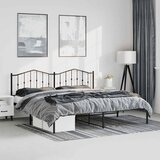  Metalni okvir za krevet s uzglavljem crni 183x213 cm | shoptok.hr