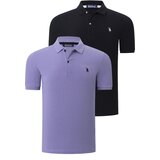 Dewberry DUAL SET T8561 MENS TSHIRT-BLACK-LILAC | shoptok.hr