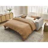 Bobochic Paris Bež sedežna garnitura za spanje/raztegljiva iz šenilje 240 cm Hugo – | Shoptok.si