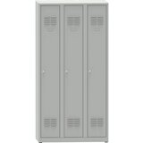  garderobna omara, vxšxg 1800 x 900 x 500 mm, 3 predelki, svetlo sive barve | Shoptok.si