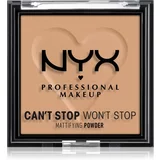 NYX Professional Makeup Can't Stop Won't Stop Mattifying Powder matirajoči puder odtenek 06 Tan 6 g