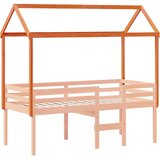 Krov za dječji krevet voštano smeđi 217x85,5x154 cm borovina | shoptok.hr