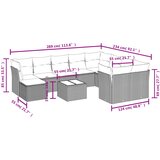  11-dijelni set vrtnih sofa od poliratana s jastucima sivi | shoptok.hr