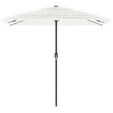  Vrtni suncobran s čeličnom šipkom bijeli 248x248x248 cm | Eponuda.com