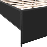 vidaXL Posteljni okvir črn 120x190 cm inženirski les in kovina, (21128480) | Shoptok.si