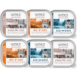 Wolf of Wilderness 10% popust! Mokra pasja hrana mešana pakiranja - 6 x 150 g pladnji: piščanec, riba, svinjina Cene