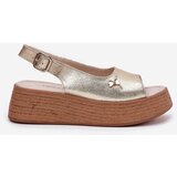 VINCEZA Ladies leather wedge sandals | Shoptok.si