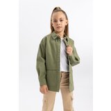 Defacto girl's gabardine long sleeve shirt Cene