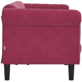 vidaXL Kavč trosed vinsko rdeč žamet | Shoptok.si
