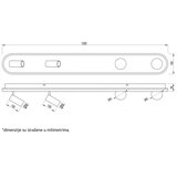 Vesta 480 plafonska svetiljka 34W+2*5W+2*3W 3000K bela | ePonuda.com