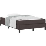  Postelja z vzmetnico z vzmetnico Temno rjava 120 x 190 cm blago | Shoptok.si