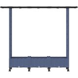  Povišeni krevet s mrežom i krovom Siva 164 x 40 x 127 cm PP | shoptok.hr