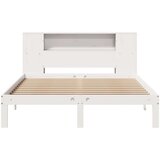vidaXL Knjižna postelja brez ležišča bela 140x190 cm trdna borovina | Shoptok.si