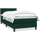 Box Spring krevet s madracem tamnozeleni 80x220 cm baršun | shoptok.hr