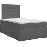  Boxspring krevet s madracem Tamnosiva 120 x 190 cm Tkanina | shoptok.hr