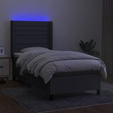  box spring s madracem LED tamnosivi 90x200 cm tkanina | shoptok.hr