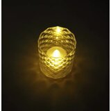 Mini LED svećnjak providni 60 &amp;times; 70 mm, toplo belo svetlo Slike