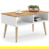 Kobi Furniture Klubska mizica Sandi, skandinavski stil, bela barva - zlati craft hrast, (20625981) | Shoptok.si