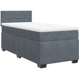 Maison Chic Box spring postelja - Vzmetna postelja z vzmetnico temno siva 80x200 cm žamet SL10478, (21909038) | Shoptok.si