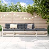 Maison Chic Seti vrtnega pohištva - Vrtna garnitura - Vrtni pohištvo set 4-delna bela trdna borovina, (21810498) | Shoptok.si