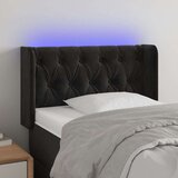 Uzglavlje crno 83x16x78/88 cm baršunasto Cijene