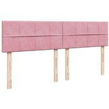 vidaXL Otomanski posteljni okvir z vzmetnicami roza 160x200cm žamet, (21611257) | Shoptok.si