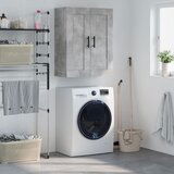 Maison Chic Stenska omarica - Zidna omarica betonsko siva 69,5x34x90 cm inženirski les iu870, (22062778) | Shoptok.si