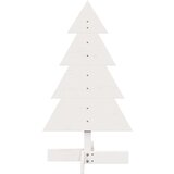 vidaXL Drveno ukrasno božićno drvce bijelo 80 cm od masivne borovine | shoptok.hr