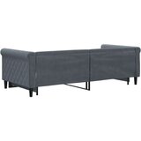 vidaXL Izvlečna dnevna postelja temno siva 90x200 cm žamet | Shoptok.si