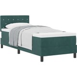 vidaXL Krevet sa uzglavljem i madracem Tamnozelena 80x200 cm Baršun | shoptok.hr