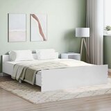  posteljni okvir z vzglavjem in vznožjem bel 160x200 cm, (20903263) | Shoptok.si