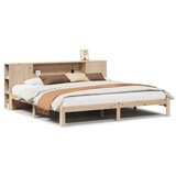 vidaXL Knjižna postelja brez vzmetnice 200x200 cm trdna borovina | Shoptok.si