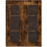  Visoka komoda dimljeni hrast 69 5x34x180 cm konstruiranog drva | shoptok.hr