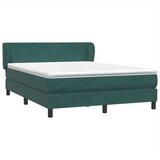 Box Spring krevet s madracem tamno zeleni 160x220 cm baršun | shoptok.hr