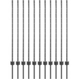  Stup za ogradu 11 pcs Siva 120 cm Čelik | shoptok.hr
