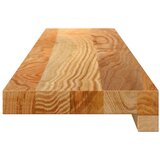  Okenske police 2 kosa svetlo rjava 90x15x2 cm trdna hrastovina | Shoptok.si