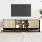 vidaXL TV omarica sonoma hrast 120x35x41 cm inženirski les in kovina | Shoptok.si