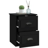 vidaXL Stenska nočna omarica 2 kosa črna 41,5x36x53 cm | Shoptok.si