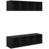  Set TV komoda Zidne 2 pcs Crni hrast 37 x 37 x 142,5 cm | shoptok.hr