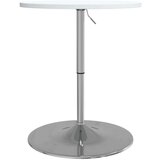  Barski stol bijeli 60 x 60 x 90 cm drvo i kromirani čelik | shoptok.hr