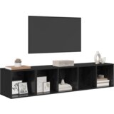 vidaXL Set TV stalka s pohranom 2 pcs Crni hrast 37 x 37 x 142.5 cm | shoptok.hr